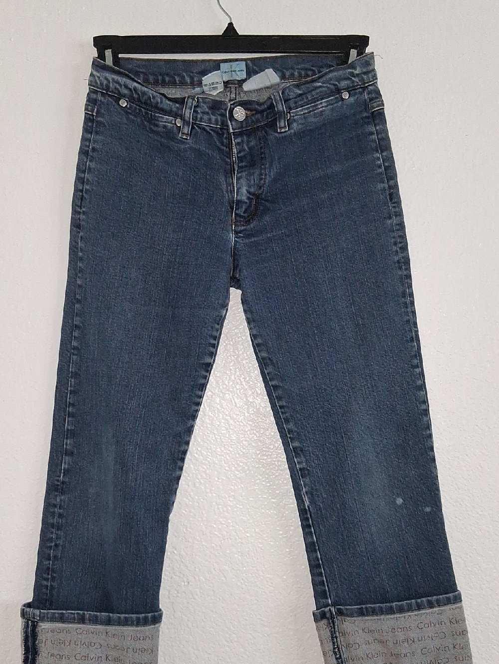 Calvin Klein Dark Blue Straight-Leg Women’s Jeans Woman Size 7